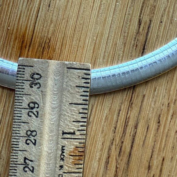 JTV Sterling Silver 925 8mm Omega Link Chain Necklace 20" Italy - Picture 11 of 13